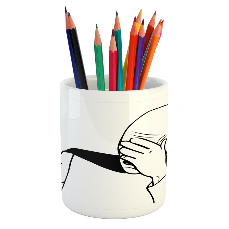 Captain Picard Face Palm Pencil Pen Holder