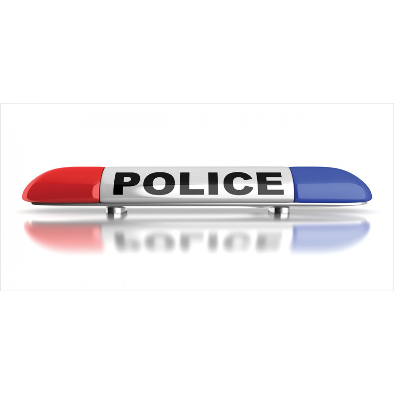 Police Car Sirens Blue Pencil Pen Holder