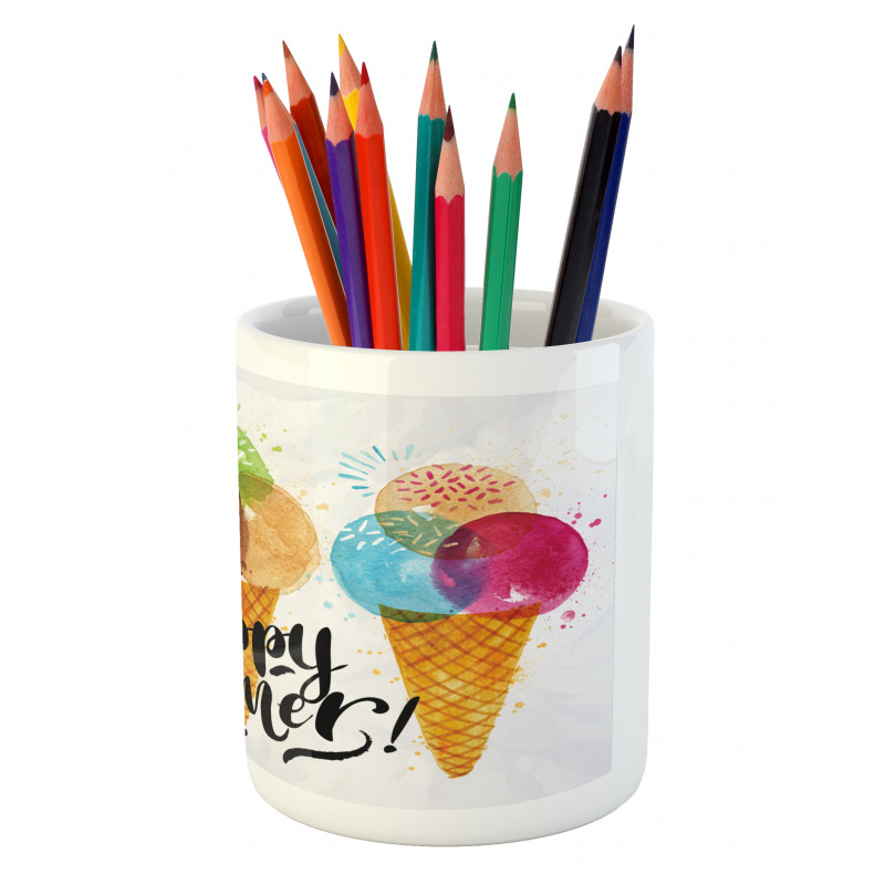 Ice Cream Cones Dessert Pencil Pen Holder