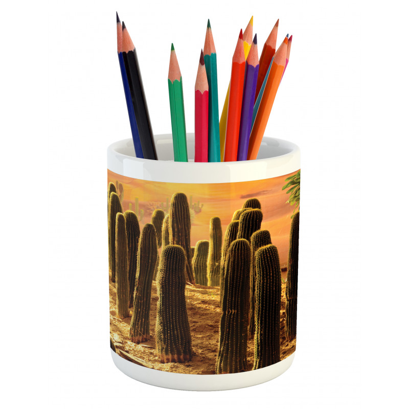 Sunset in Wild Desert Pencil Pen Holder