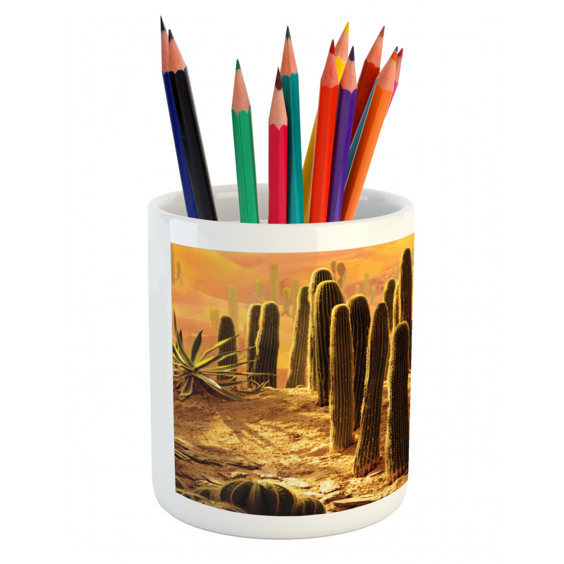 Sunset in Wild Desert Pencil Pen Holder