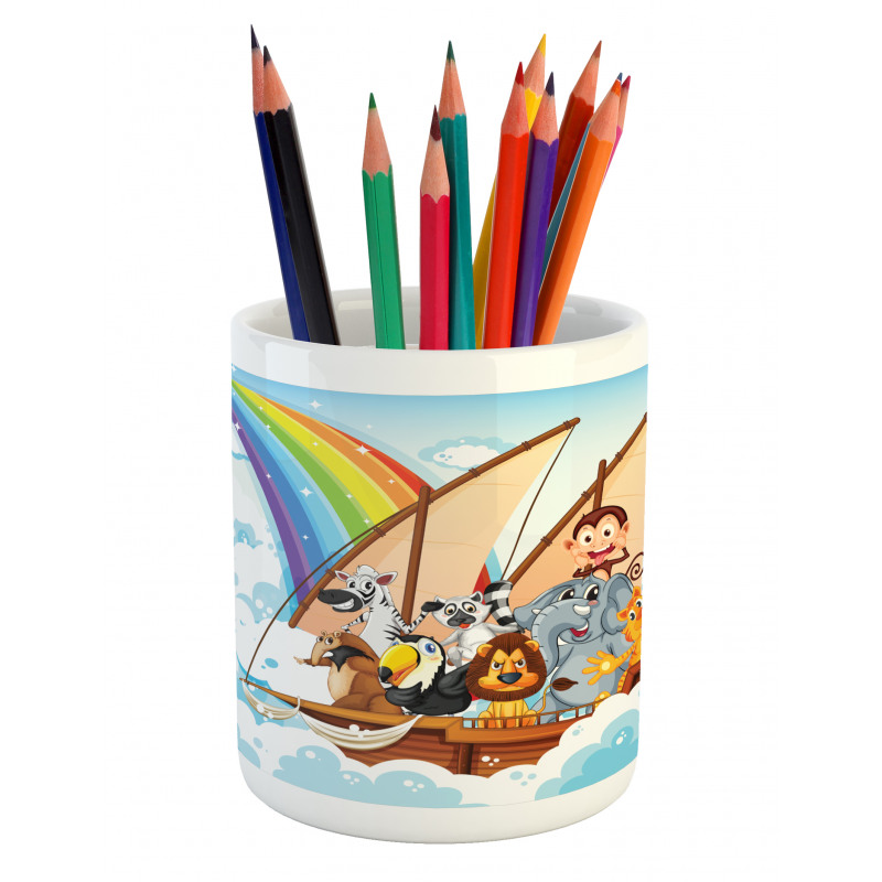 Noah's Ark in Clouds Pencil Pen Holder