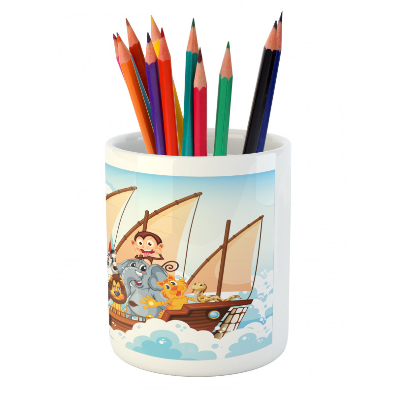 Noah's Ark in Clouds Pencil Pen Holder