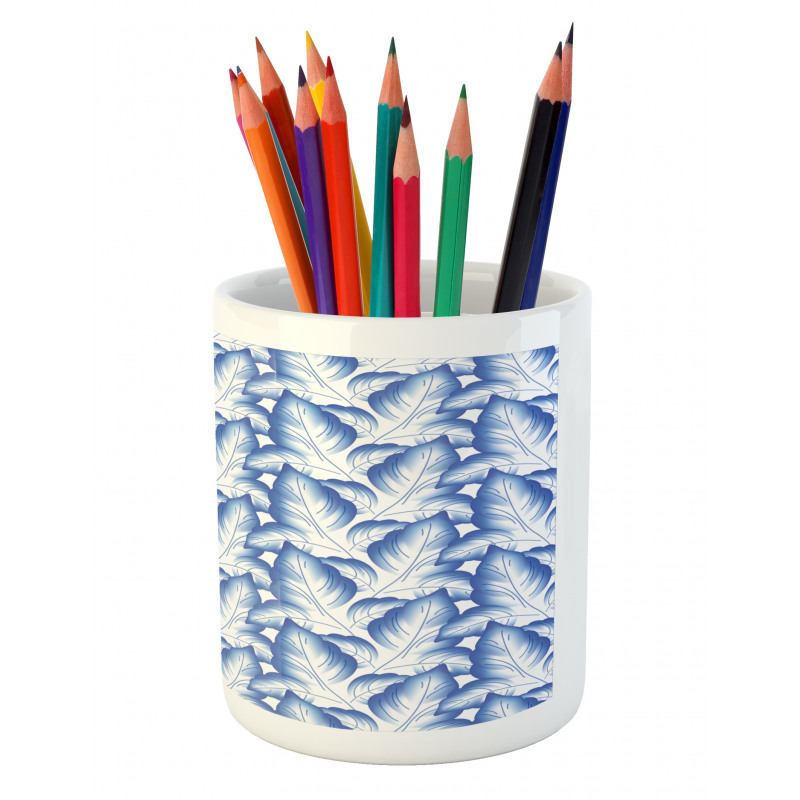 Flower Leaves Porcelain Pencil Pen Holder