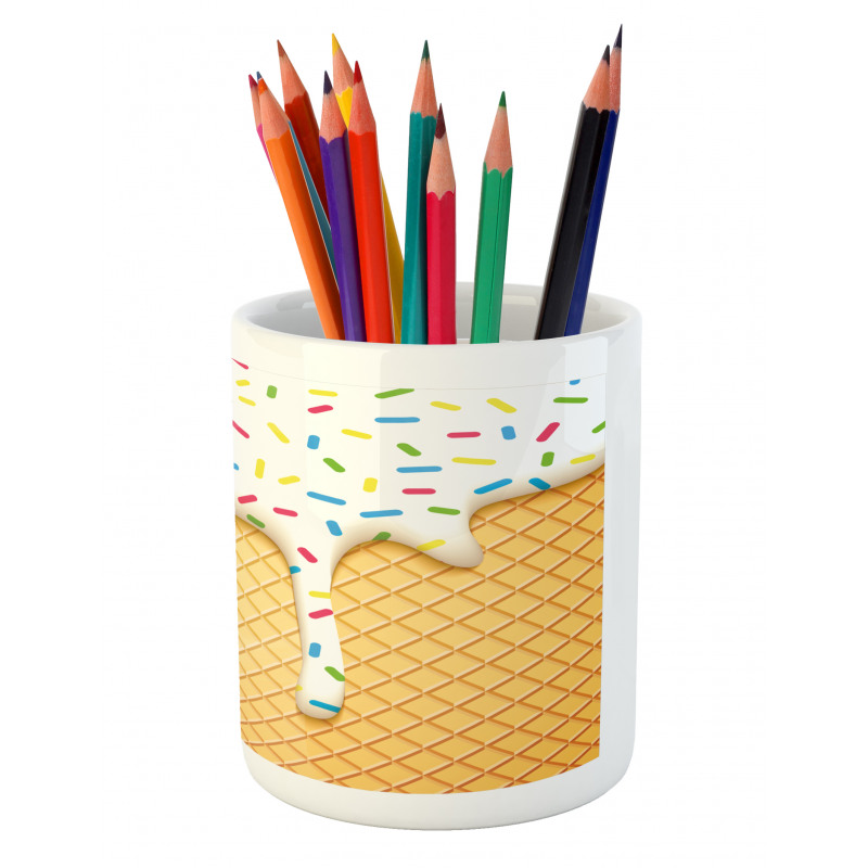 Melting Ice Cream Cones Pencil Pen Holder