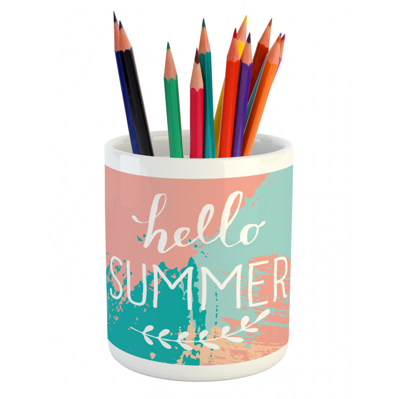 Hello Summer Lettering Pencil Pen Holder