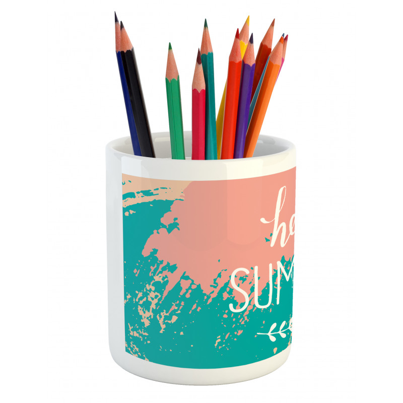 Hello Summer Lettering Pencil Pen Holder