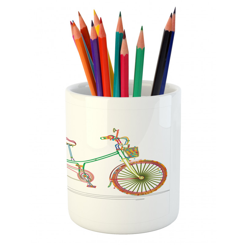 Tandem Bike Design Pencil Pen Holder