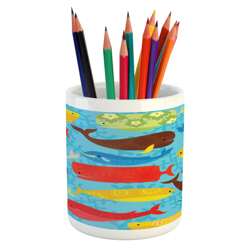 Deep Ocean Animals Pencil Pen Holder