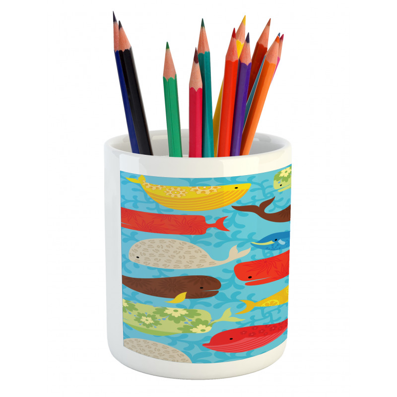 Deep Ocean Animals Pencil Pen Holder