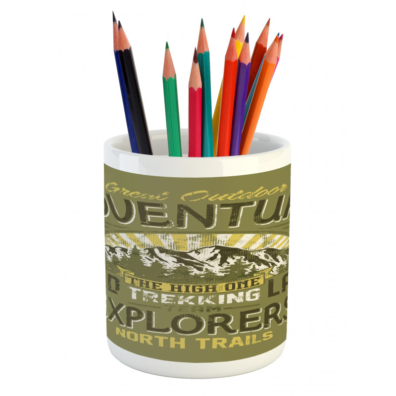 Outdoor Adventure Poster Pencil Pen Holder