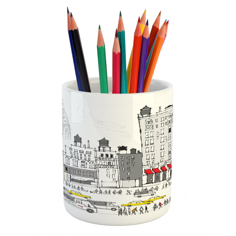 Busy City Traffic Jam Pencil Pen Holder