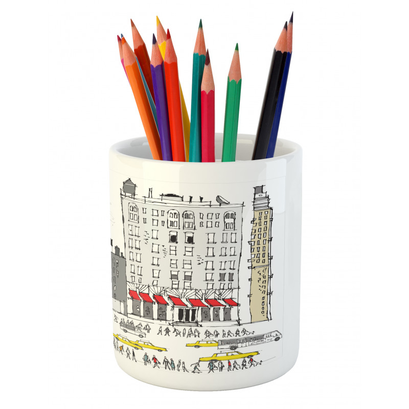 Busy City Traffic Jam Pencil Pen Holder