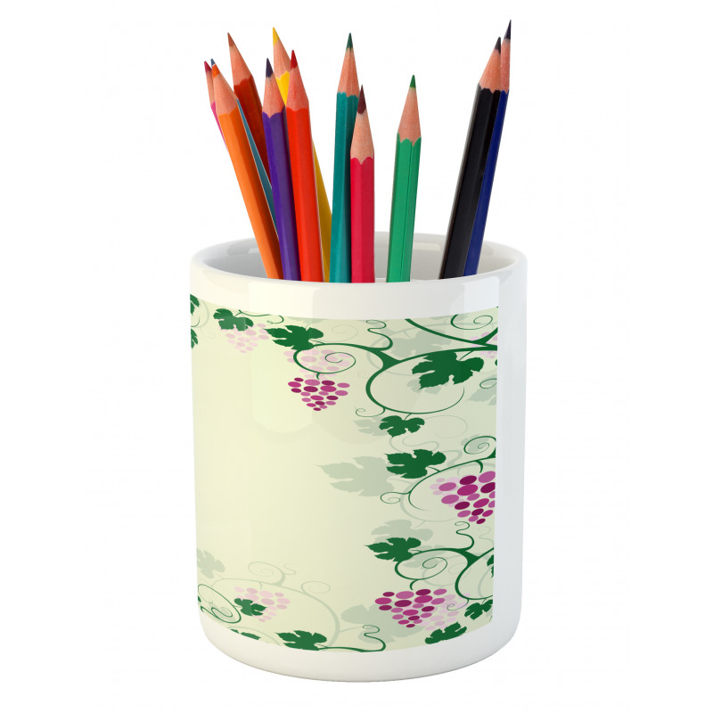 Grape Vines Fruit Garden Pencil Pen Holder