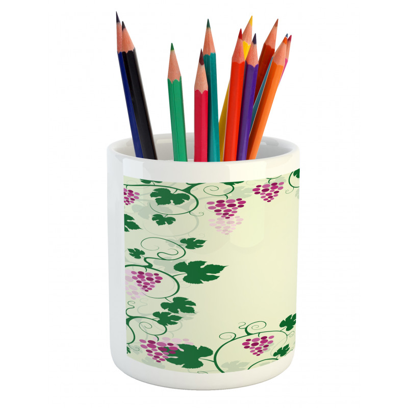 Grape Vines Fruit Garden Pencil Pen Holder