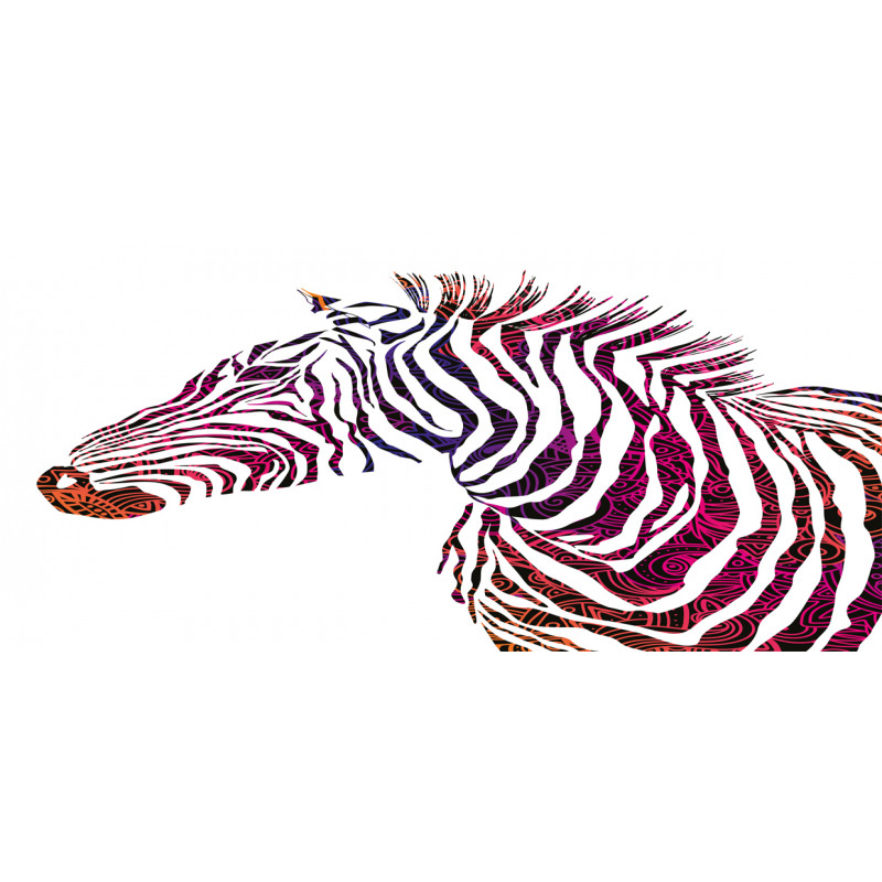 Ornamental Zebra Profile Pencil Pen Holder