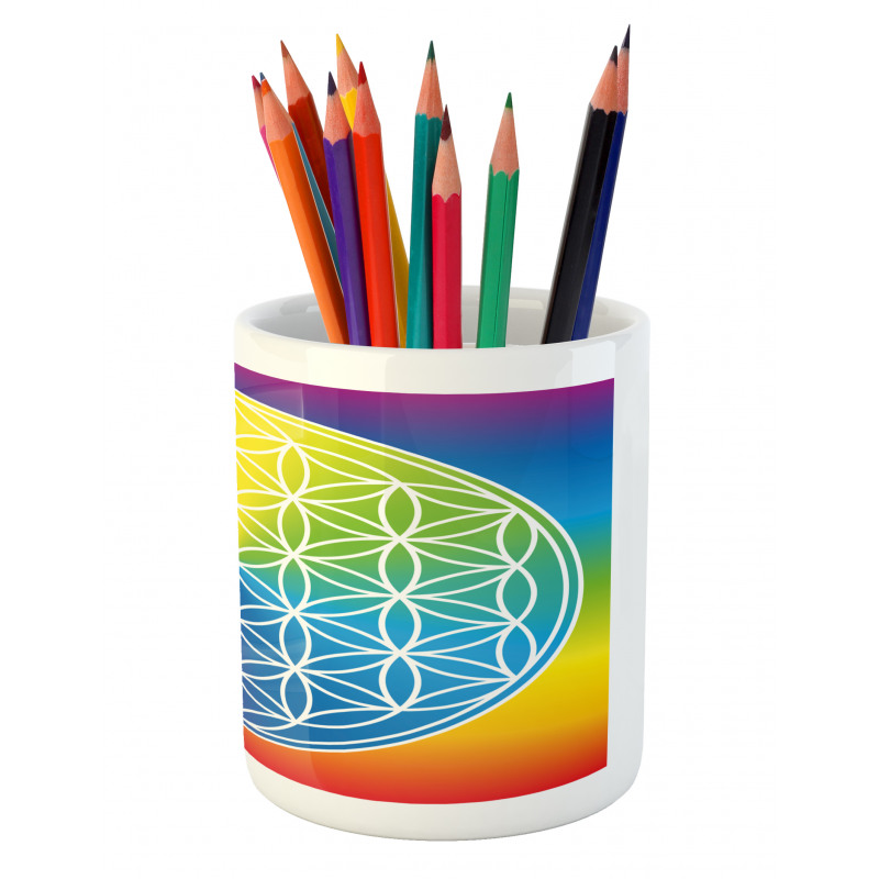 Peace Flower Child Youth Pencil Pen Holder