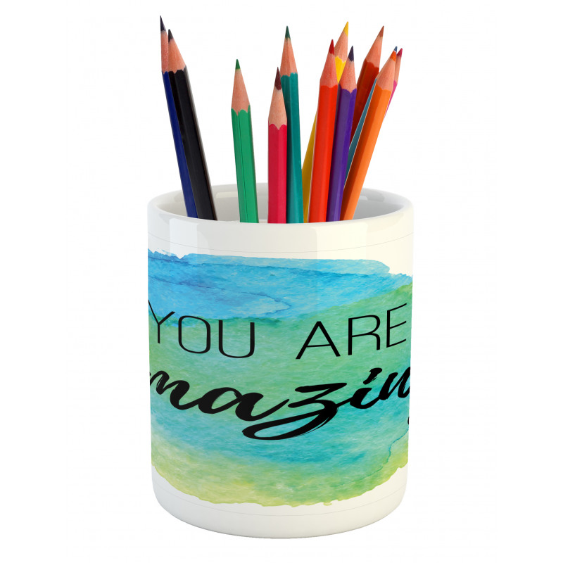 Inspiratonal Watercolor Pencil Pen Holder