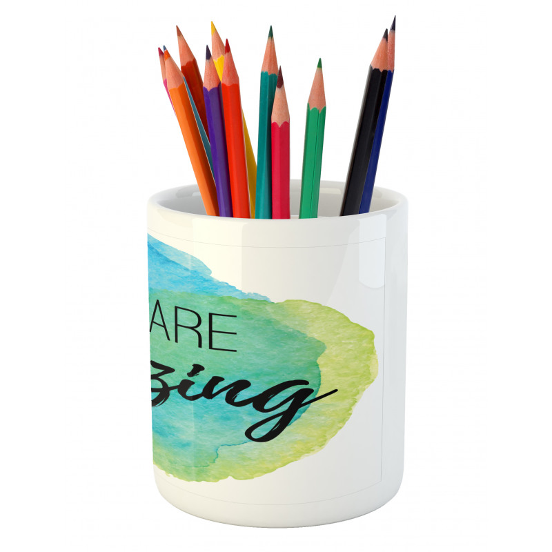 Inspiratonal Watercolor Pencil Pen Holder