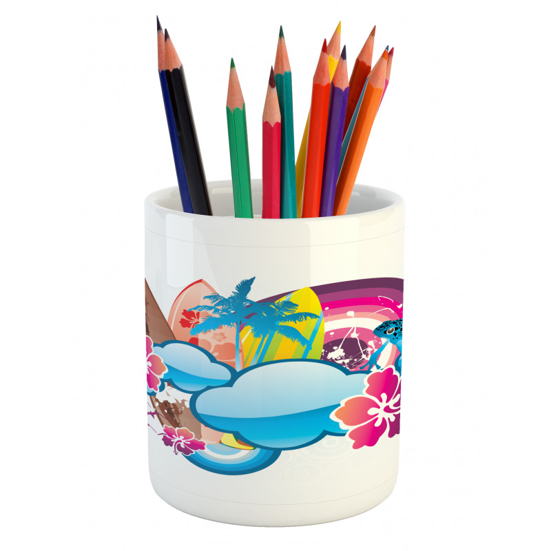 Season Hot Beach Vbes Pencil Pen Holder