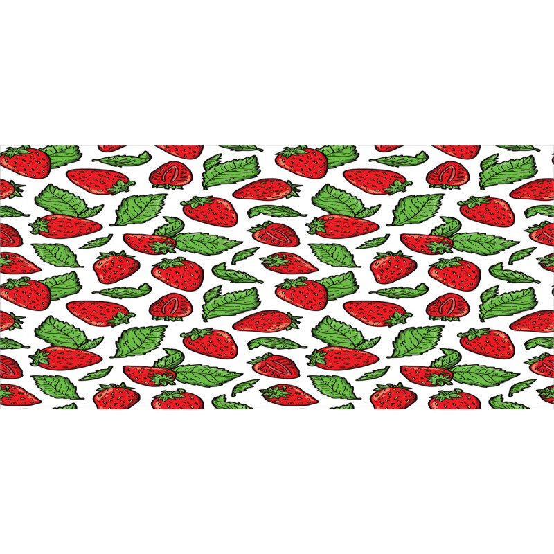 Juicy Strawberries Leaves Pencil Pen Holder