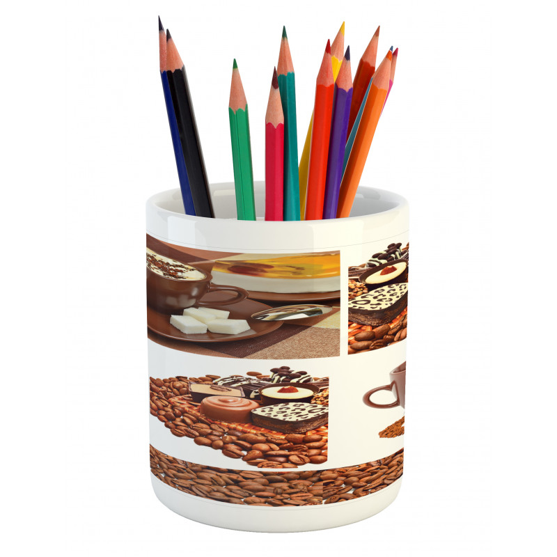 Sweets and Coffee Beans Pencil Pen Holder