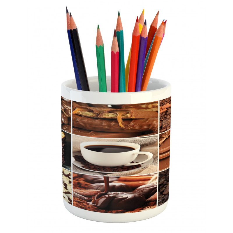 Coffee Chocolate Cocoa Pencil Pen Holder