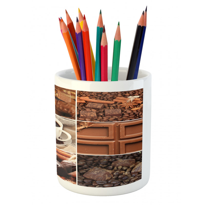 Coffee Chocolate Cocoa Pencil Pen Holder