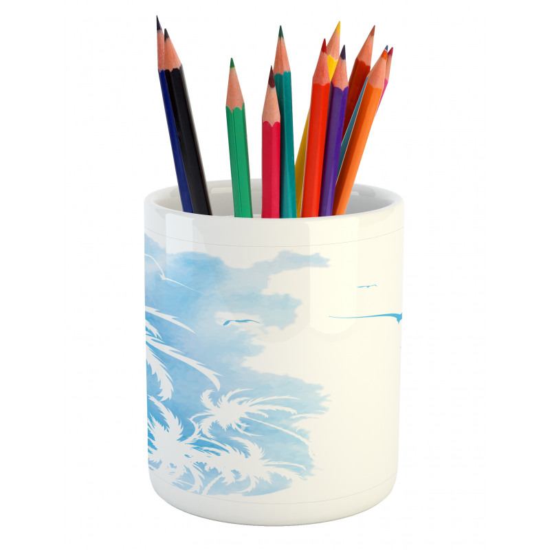 Island Palms Abstract Pencil Pen Holder