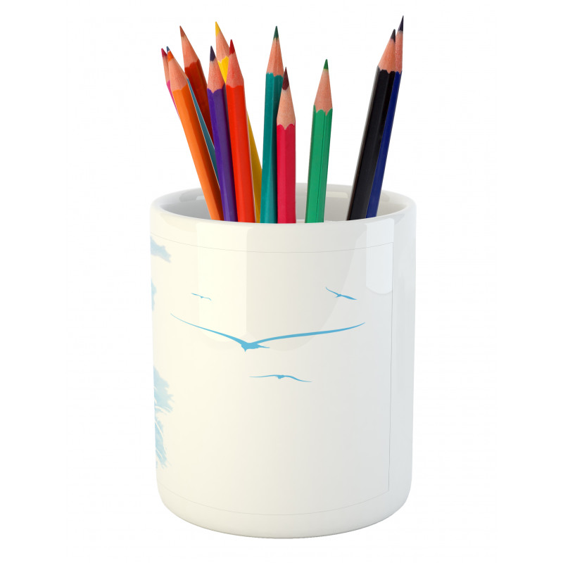 Island Palms Abstract Pencil Pen Holder