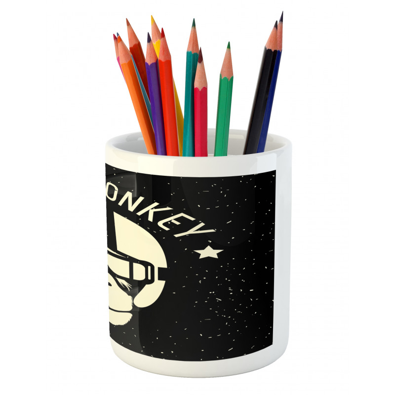 Alien Monkey Sign Pencil Pen Holder