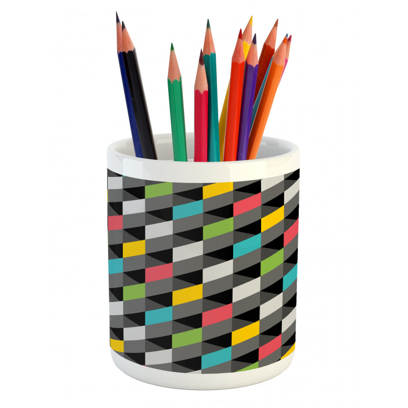 Abstract Art Style Pencil Pen Holder
