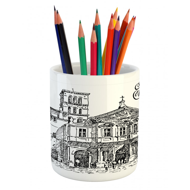 Scenery of Rome Pencil Pen Holder