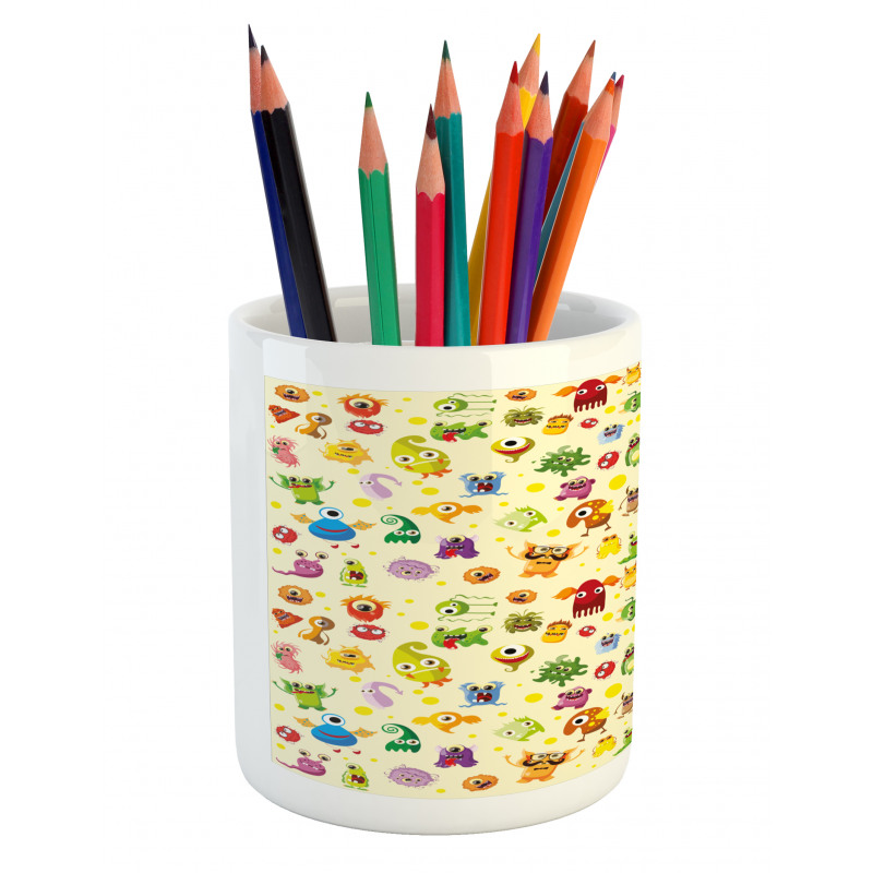 Cartoon Monsters Pencil Pen Holder