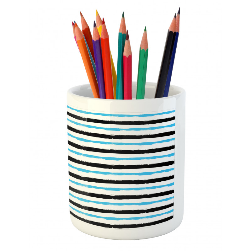 Color Bands Stripes Pencil Pen Holder