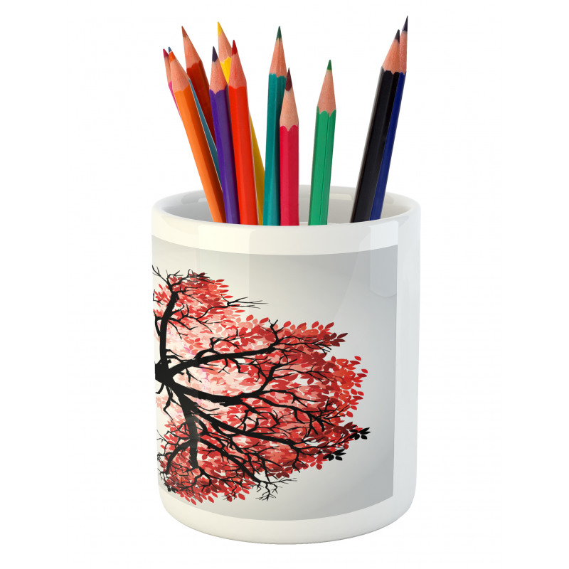 Human Lung Floral Healthy Pencil Pen Holder