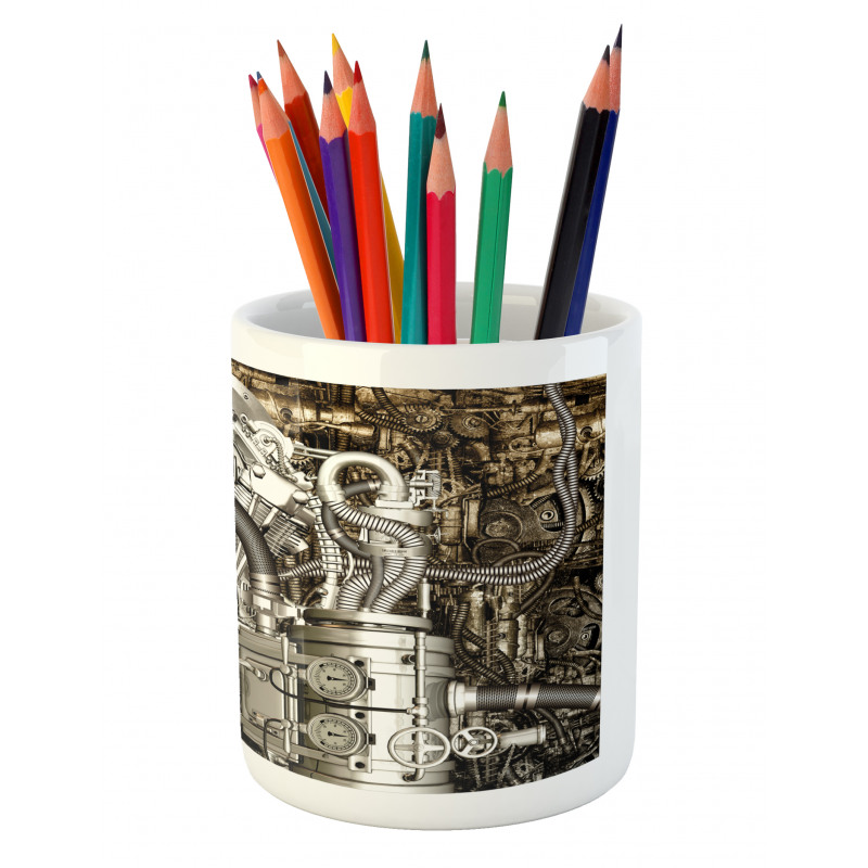 Bike Engine Cars Photo Pencil Pen Holder