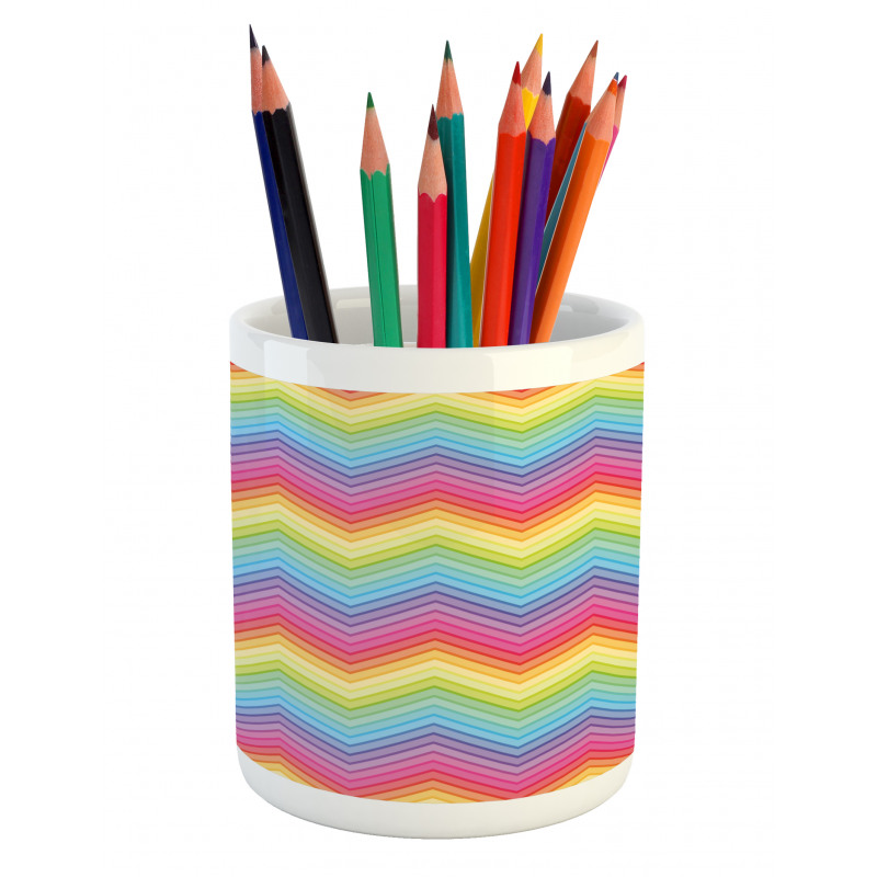 Colorful Vivid Chevron Pencil Pen Holder