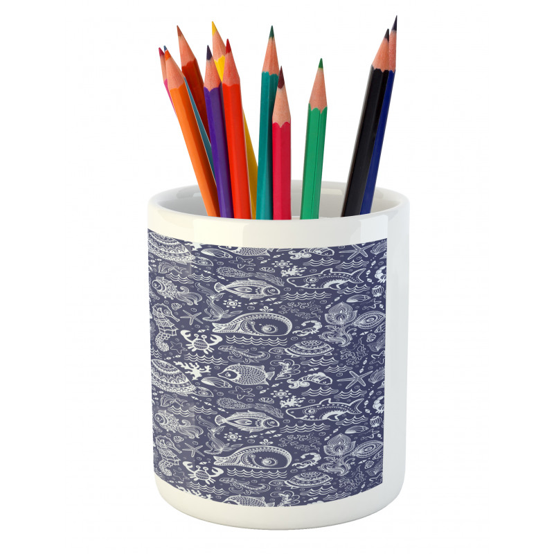 Shells and Plants Pencil Pen Holder