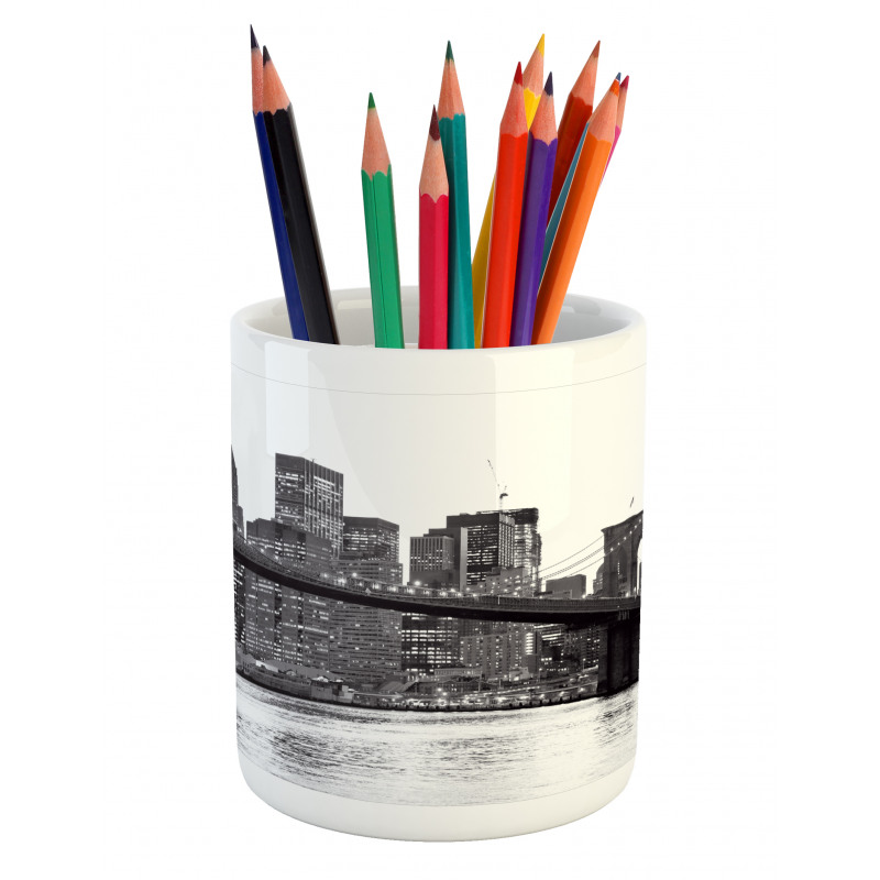 Brooklyn Bridge Sunset Pencil Pen Holder