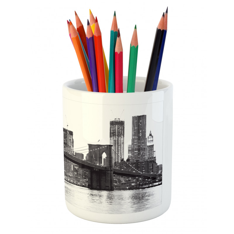 Brooklyn Bridge Sunset Pencil Pen Holder