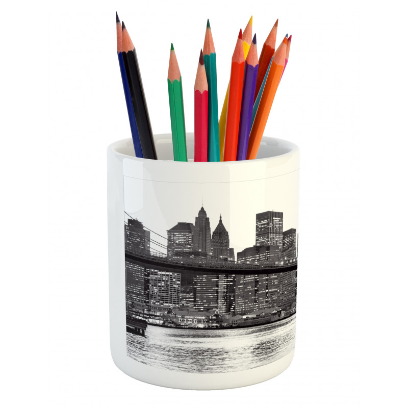 Brooklyn Bridge Sunset Pencil Pen Holder