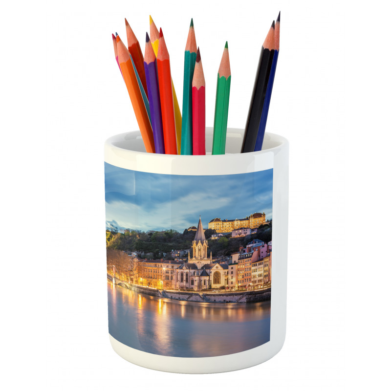 Saone River Lyon City Pencil Pen Holder