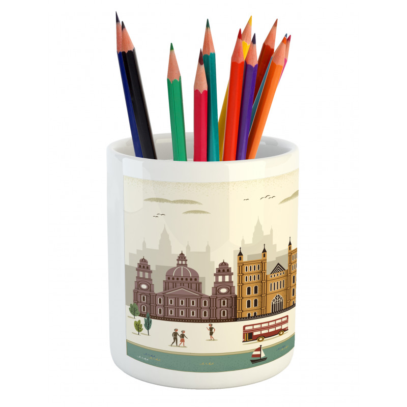 Travel Scenery Big Ben Pencil Pen Holder