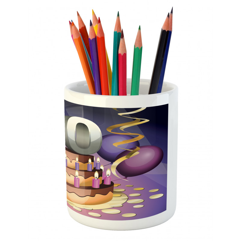 Cake with Candles Pencil Pen Holder