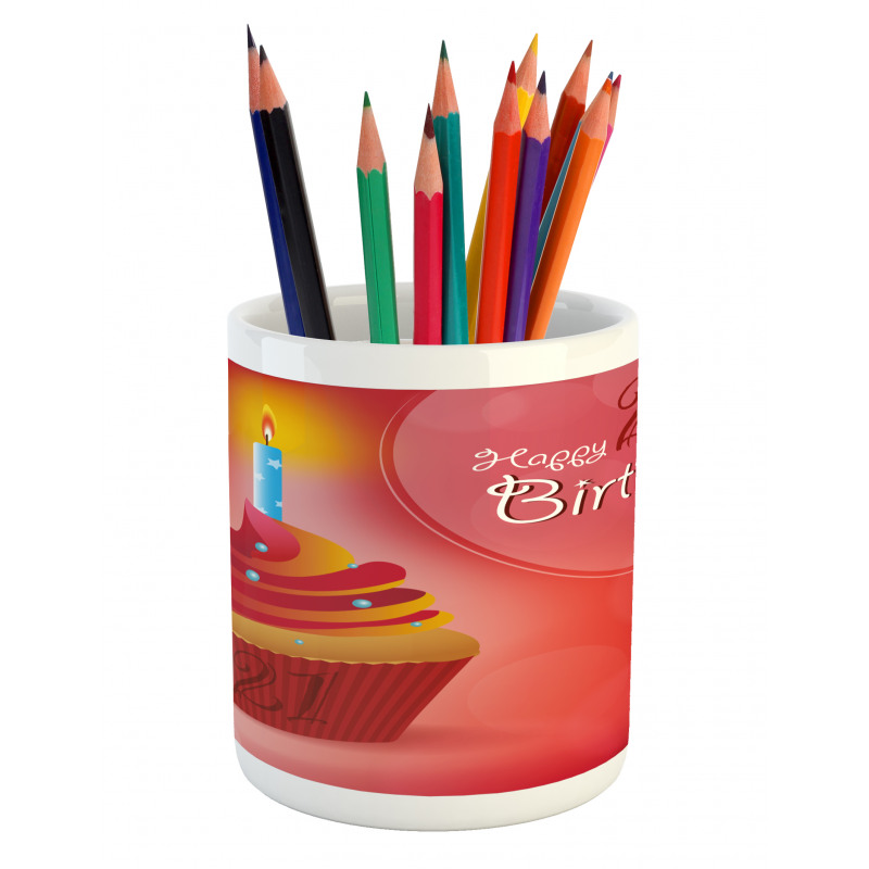 Abstract Birthday Pencil Pen Holder