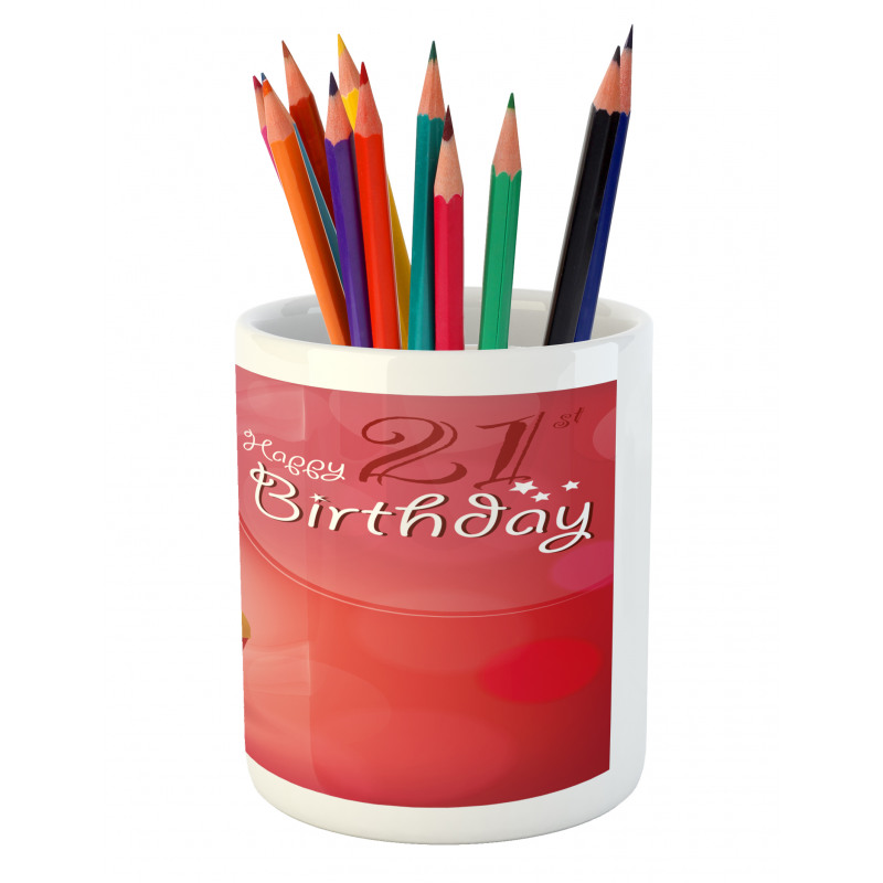 Abstract Birthday Pencil Pen Holder