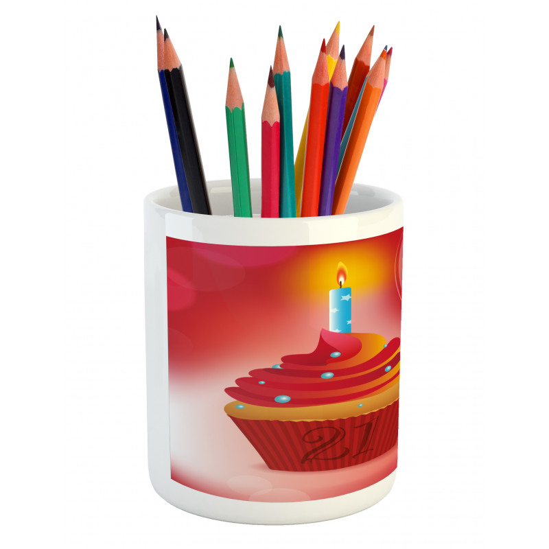 Abstract Birthday Pencil Pen Holder