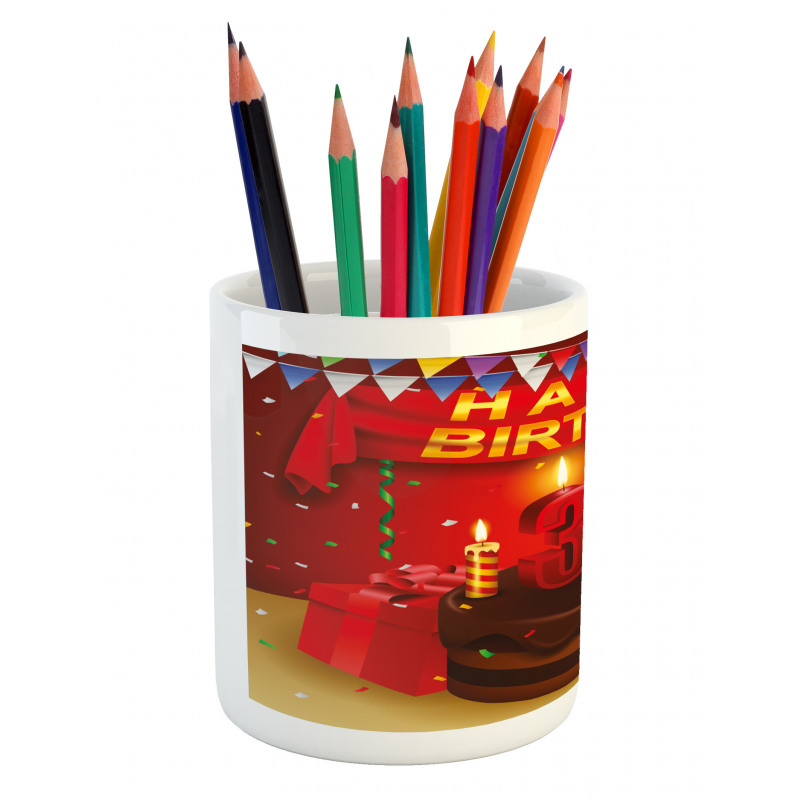 Cake and Presents Pencil Pen Holder