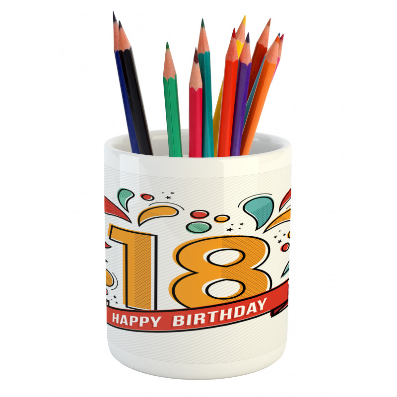 Eighteenth Birthday Pencil Pen Holder